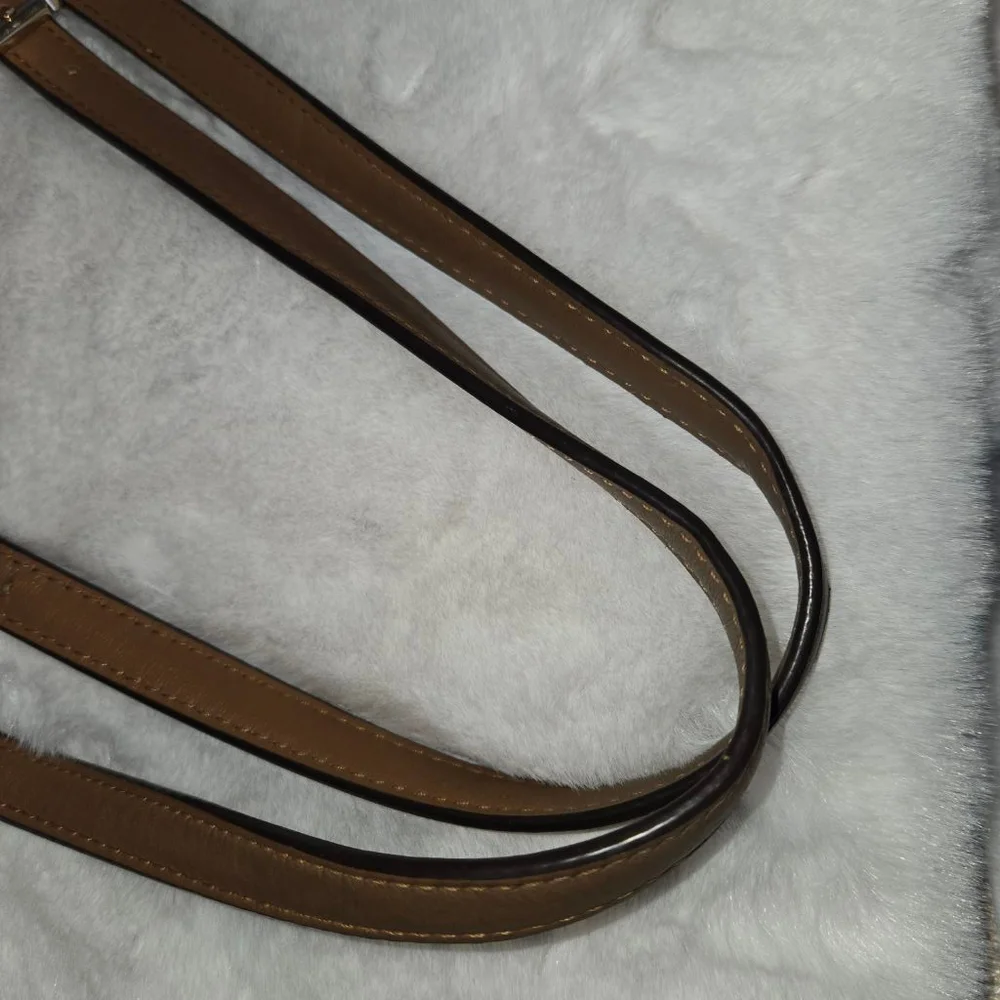 Michael Kors Jet Set Tote Bag Medium White and Brown